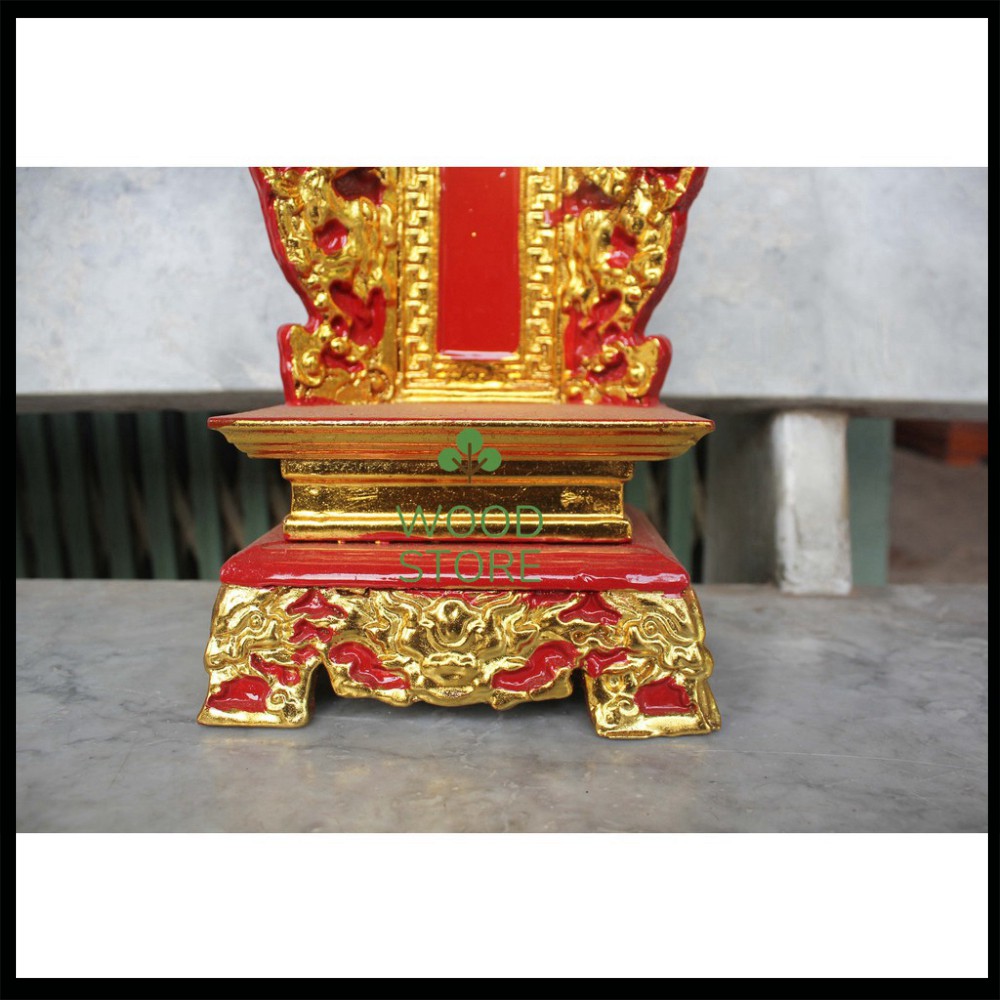 Bài vị thờ gia tiên linh vị mặt phù đồ thờ cúng gỗ mít 4 cỡ bài vị cao 41,51,61,67