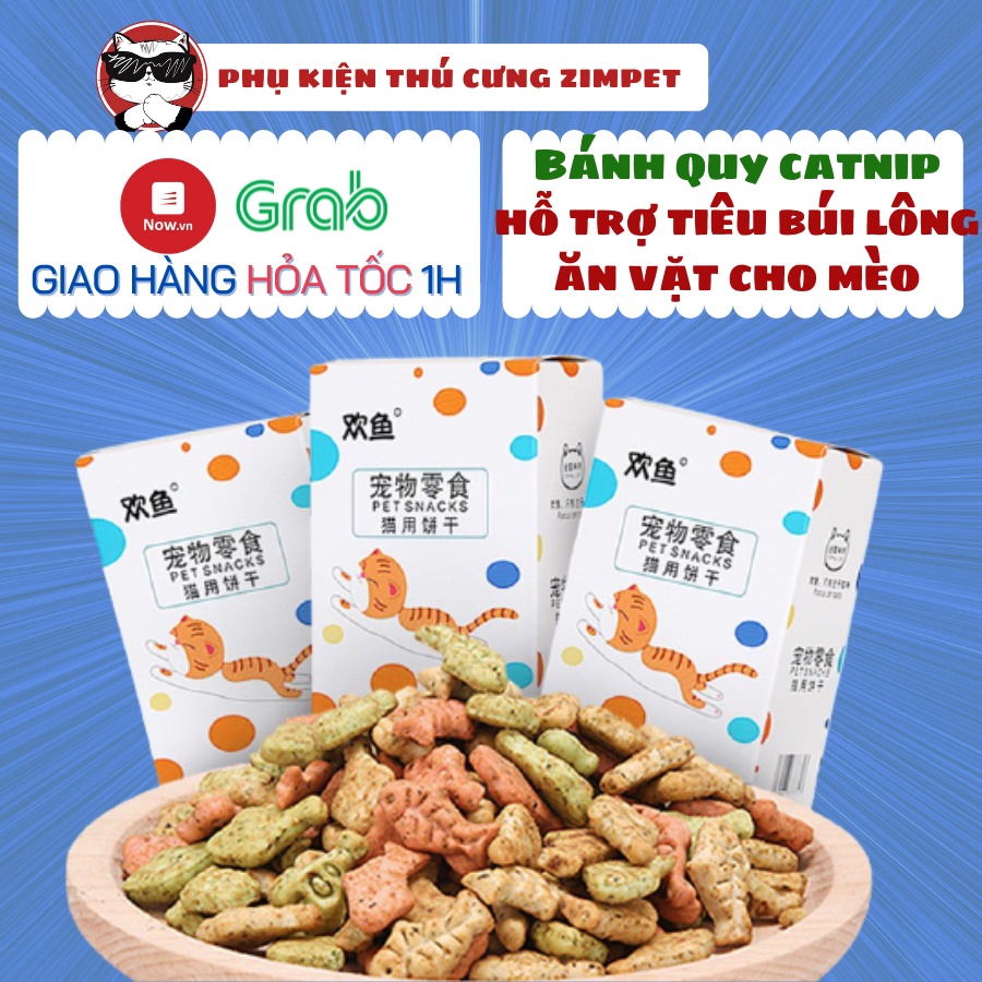 Bánh quy Catnip cho mèo hỗ trợ tiêu búi lông, bổ sung chất dinh dưỡng