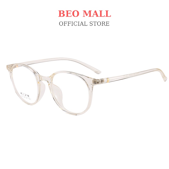 Gọng kính cận tròn BEOMALL chất liệu nhựa dẻo siêu bền bỉ có thể đeo chống bụi thiết kế đẳng cấp 203