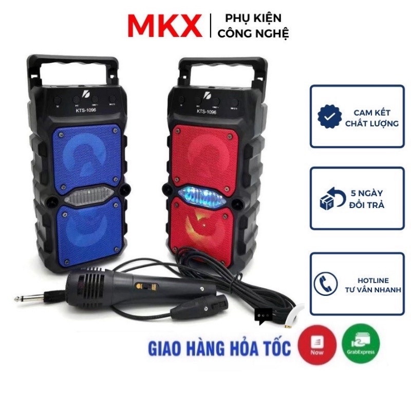 Loa bluetooth karaoke mini kèm mic SK-1096 cao cấp giá rẻ Bảo hành 6 tháng 1 đổi 1