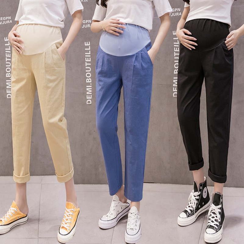 Quần Legging Mỏng Dáng Rộng Thời Trang Dành Cho Bà Bầu