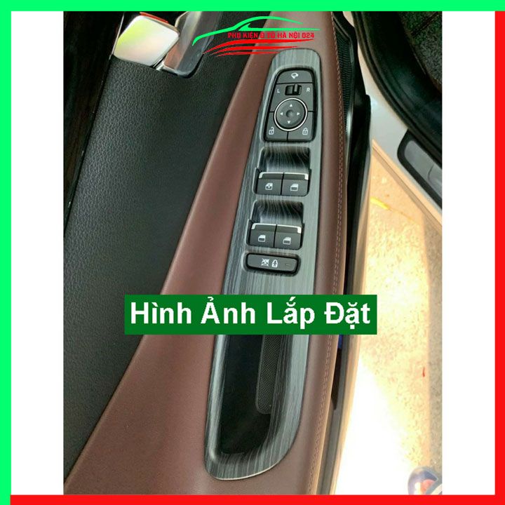 Ốp nội thất cho xe ô tô Santafe 2019 2020 Nhựa ABS vân đá bảo vệ chống trầy xước và làm đẹp xe