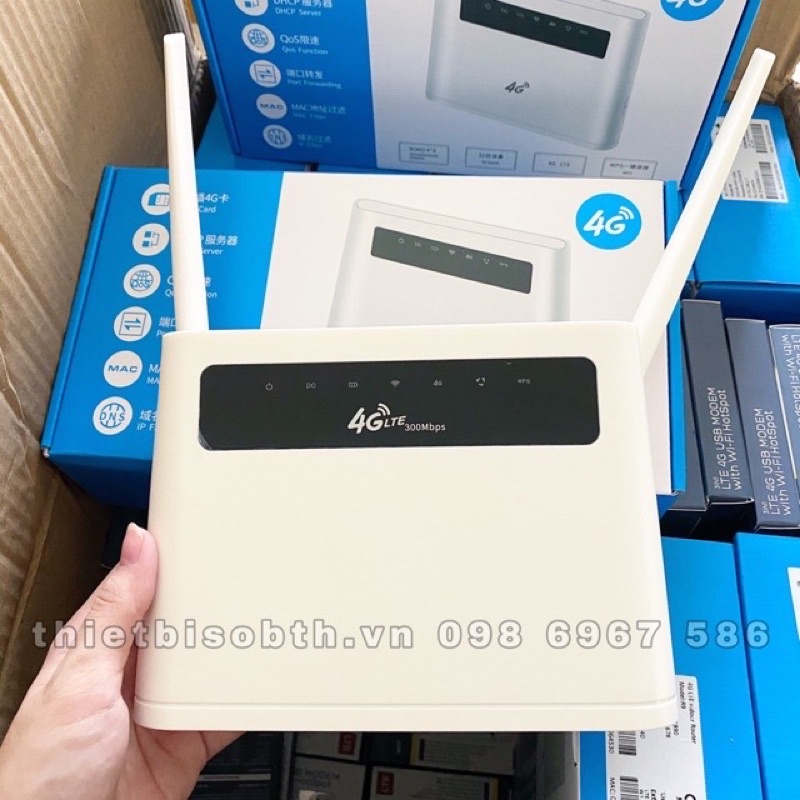 BỘ PHÁT WIFI 4G OTO HUAWEI B312-926Có 4 cổng lan