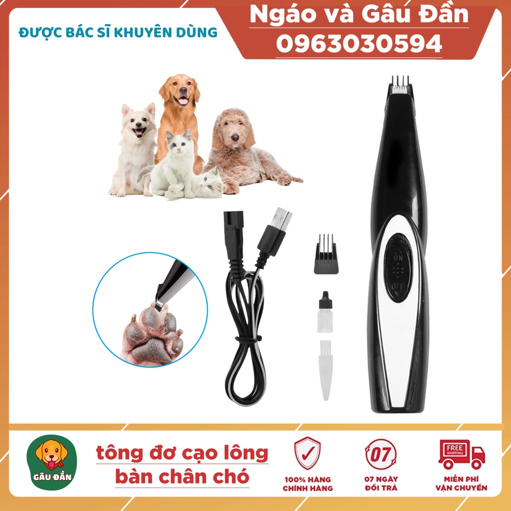 Tông Đơ Cắt Lông Bàn Chân Cho Chó Mèo (có thể sạc USB) Tông đơ mini máy tỉa lông bàn chân thú cưng