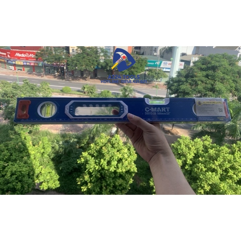 Thước Thủy Có Từ Cao Cấp CMART D0013-20, 500mm, Xanh Dương