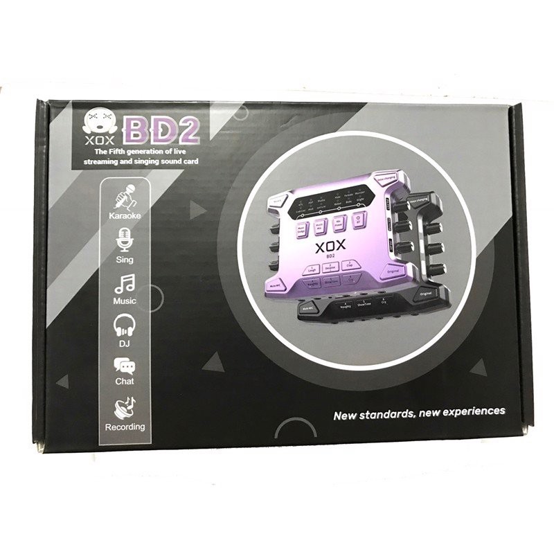 Sound Card Bluetooth, 48V Hát Karaoke Online, Livestream, Podcast Và Phòng Thu XOX BD2 - Hàng Chính Hãng