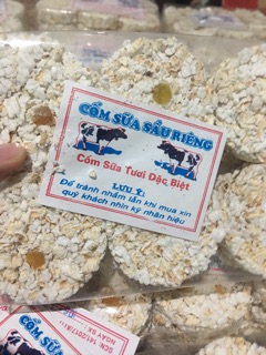 Cốm sữa sầu riêng- bánh cốm.
