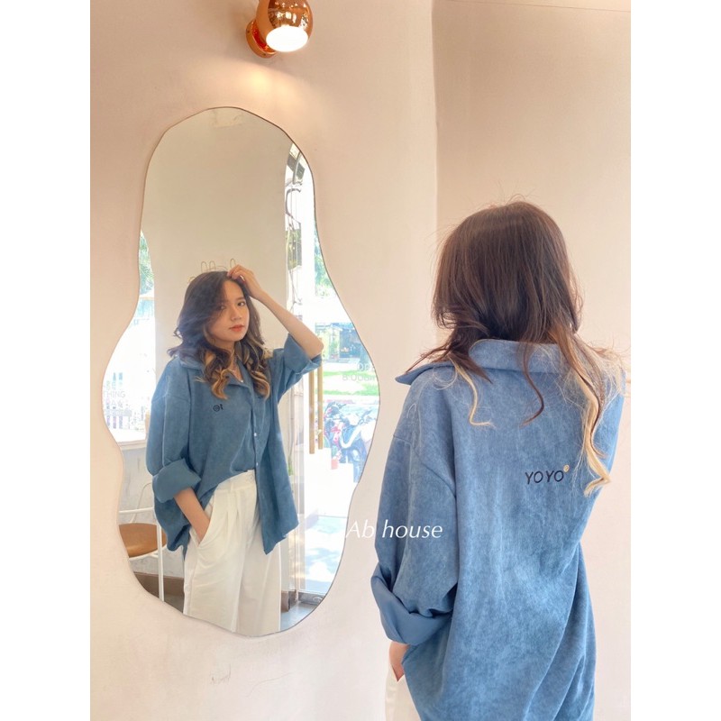 Áo Sơ Mi Nhung Form Rộng BIGSIZE YOYO Unisex Nam/Nữ (Ảnh thật /Có Sẵn) | BigBuy360 - bigbuy360.vn