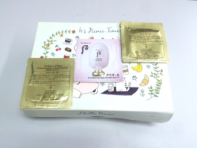 Combo 10  Sample Kem Lót Trang Điểm Chống Nắng Whoo Essential Sun Base SPF50+ | BigBuy360 - bigbuy360.vn