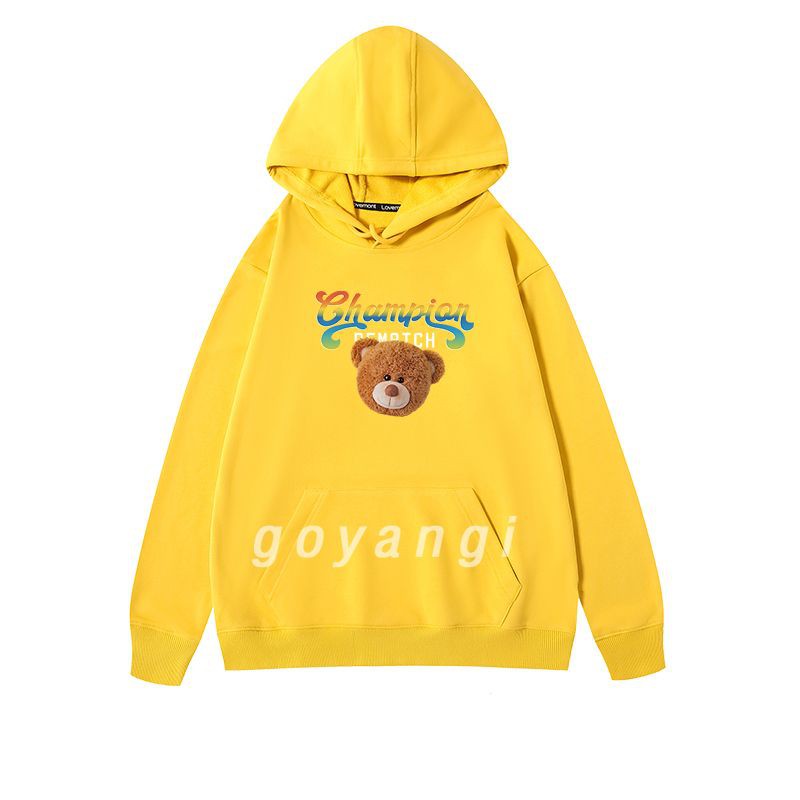 Áo hoodie goyangi Champion Bear form rộng phong cách hàn quốc