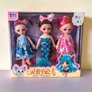 Combo 3 búp bê nàng tiên cá size trung