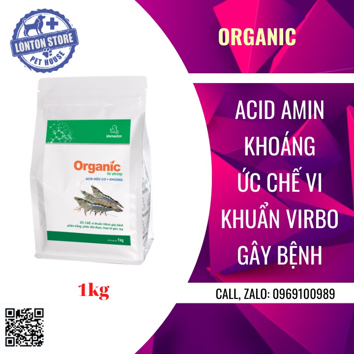 VEMEDIM Organic for shrimp - Cung cấp khoáng chất cho tôm bóng vỏ, nặng cân, gói 1kg - Lonton store