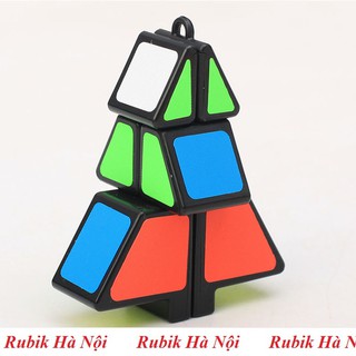 Rubik Hình Cây Thông Zcube Đen/Xanh
