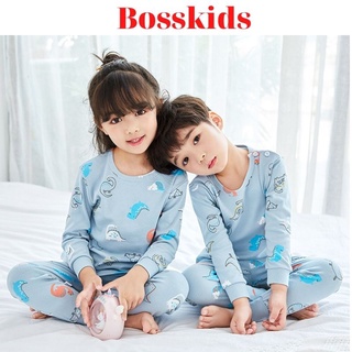 Đồ bộ bé trai bé gái thu đông bosskids kiểu dáng Hàn Quốc từ 10 đến 35 kg.