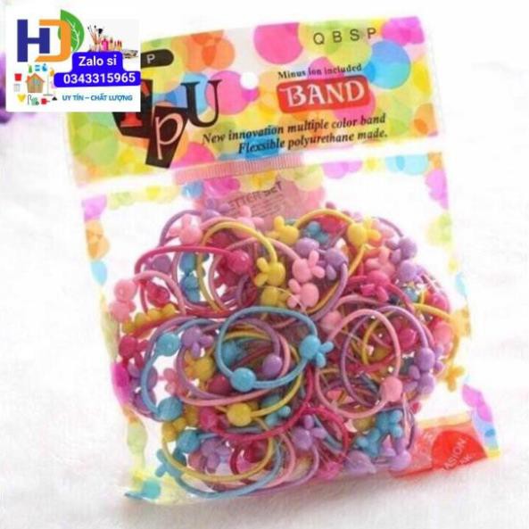 Túi 50 dây CỘT buộc tóc cho bé