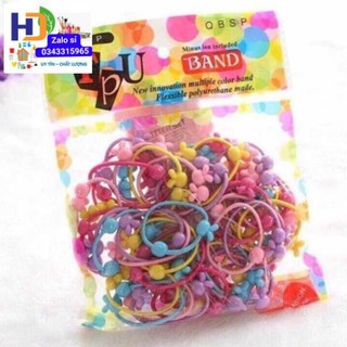 Túi 50 dây cột buộc tóc cho bé