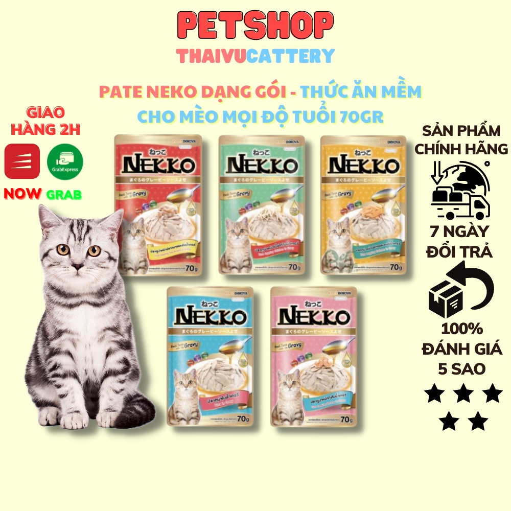 Pate Nekko dạng gói cho mèo 70gr