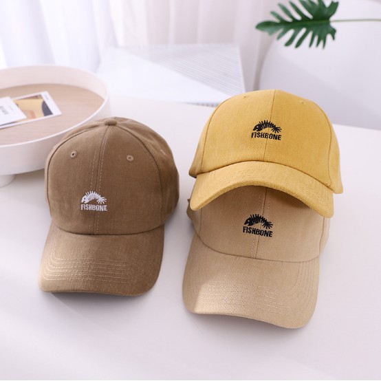 Nón kết Mũ lưỡi trai FishBone logo thêu tinh tế Free Size