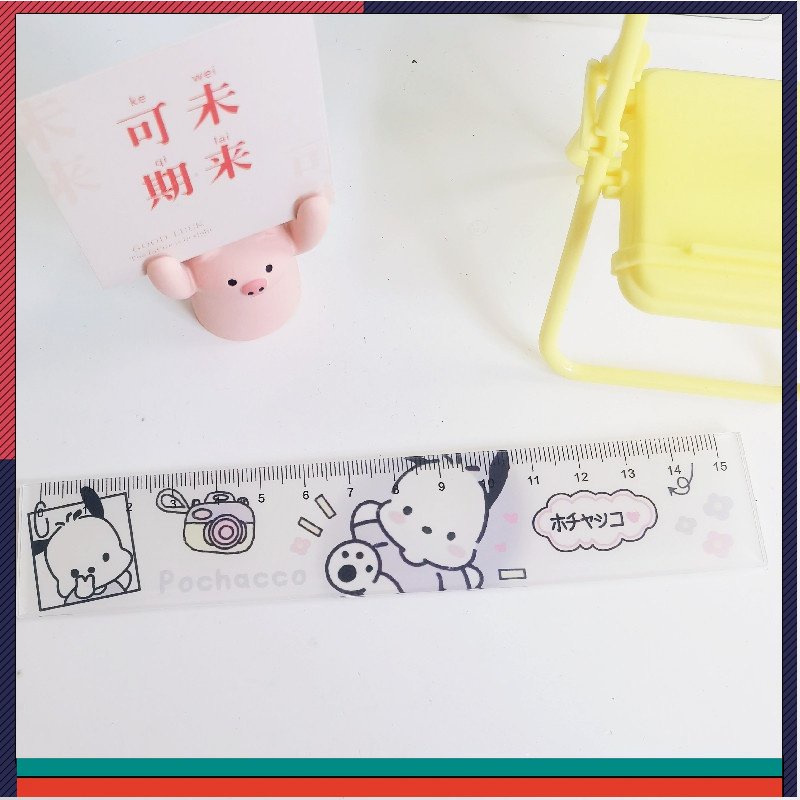 Thước Kẻ Hoạt Hình Kuromi Pochacco 15Cm Dành Cho Học Sinh