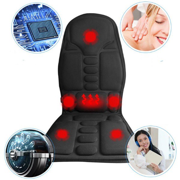 GIÁ GỐC -  Đệm Ghế OTO Massage 7 bi rung giúp lái xe đường dài đỡ mỏi mệt