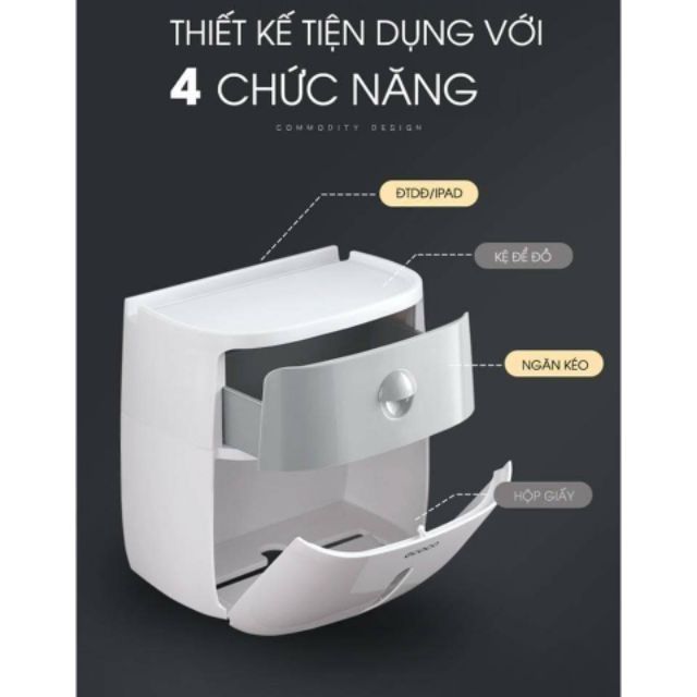 Hộp đựng giấy vệ sinh Ecoco 2 tầng cao cấp | BigBuy360 - bigbuy360.vn