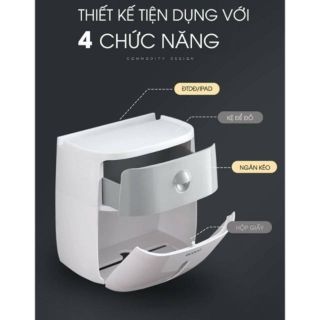Hộp đựng giấy vệ sinh Ecoco 2 tầng cao cấp