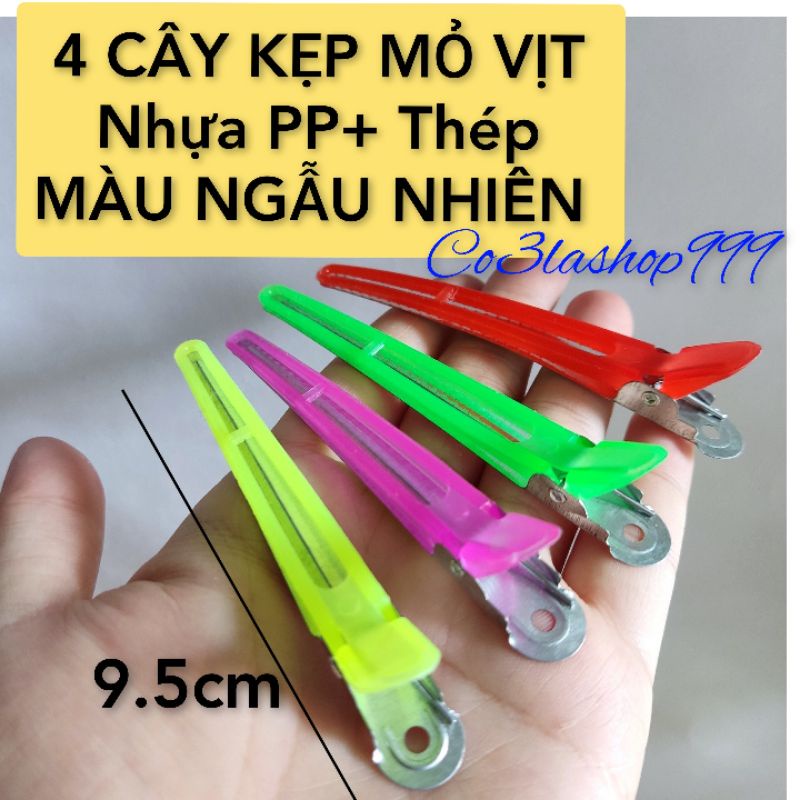Sỉ 100 cây kẹp mỏ vịt có sắt MÀU NGẪU NHIÊN, Làm tóc,trang điểm