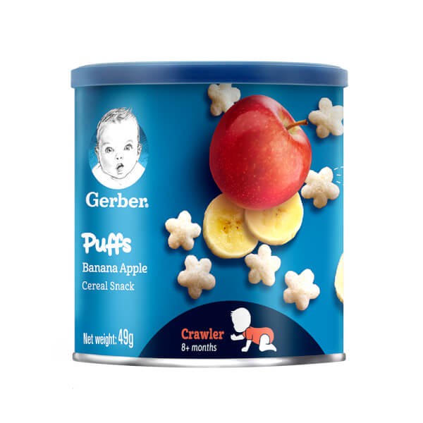 Bánh ăn dặm ngôi sao Gerber vị Cam Chuối / chuối táo (49gr)