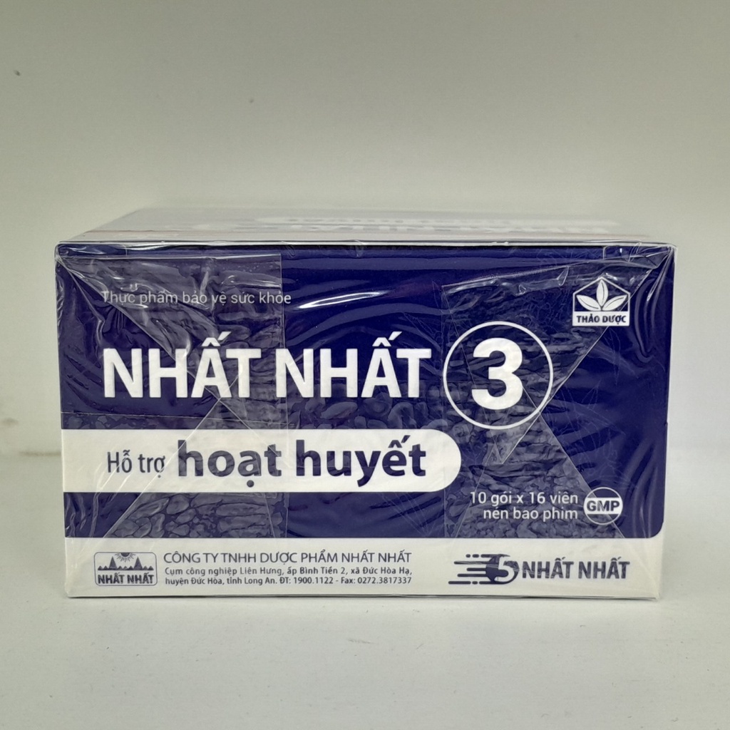 Viên nén hoạt huyết - NHẤT NHẤT 3 -Hỗ trợ hoạt huyết, tăng cường lưu thông máu lên não. giảm mất ngủ, đau đầu,chóng mặt.