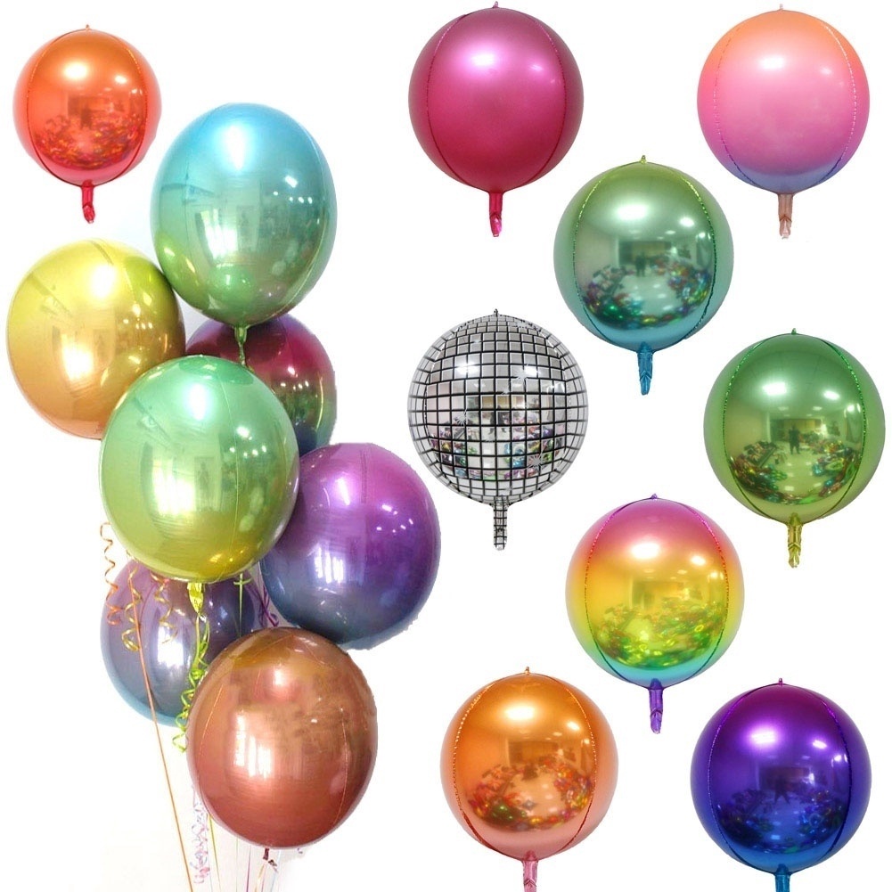 Bong bóng 4D màu gradient kích thước 22 inch trang trí tiệc cưới sinh nhật