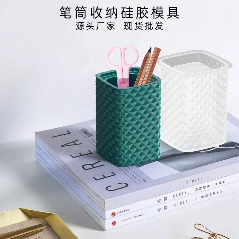 Khuôn Silicone Làm Giá Đỡ Bút / Chậu Cây Mọng Nước DIY