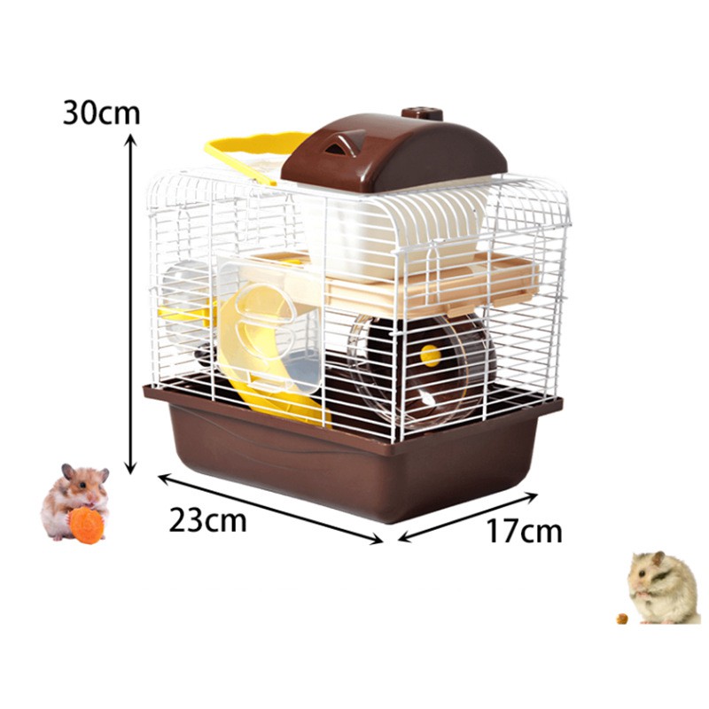 [Mã 153FMCGSALE1 giảm 10% tối đa 40K đơn 250K] Lồng hamster HIPIPETT nhà biệt thự ống khói cỡ trung đầy đủ phụ kiện