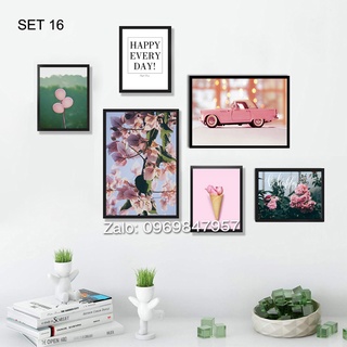 BỘ 6 TRANH TREO TƯỜNG SCADINAVIAN ĐÃ CÓ KHUNG (SET16)