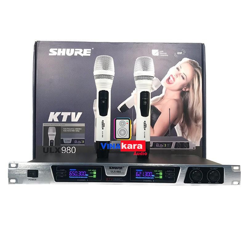 MICRO KARAOKE KHÔNG DÂY SHURE ULX 980 PRO - HÀNG NHẬP LOẠI 1 + Tặng kèm chống lăn micro cao cấp