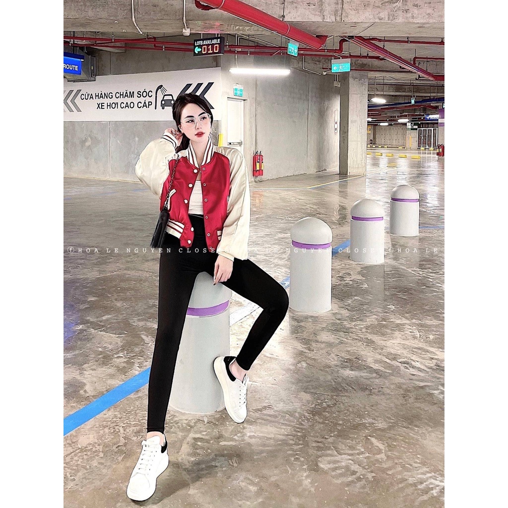 Quần legging nữ dài cạp chéo nâng mông chất liệu Umi Hàn co giãn 4 chiều H5