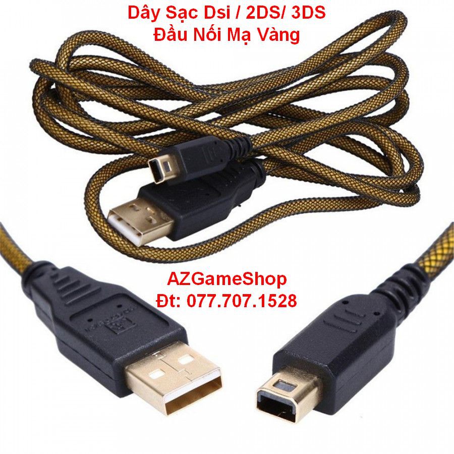 Dây Cáp Sạc USB cho Nintendo DSi / DsiXL / 2DS / 3DS cao cấp (dài 1.5m)
