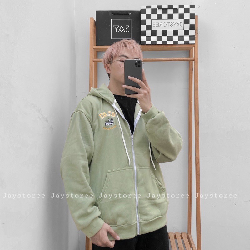 [Mã SKAMA06 giảm 8% TỐI ĐA 50K đơn250K] Áo Khoác Hoodie Zip Nỉ Bông 07.07 màu Xanh xám/Nam nữ Unisex/FREESHIP | BigBuy360 - bigbuy360.vn