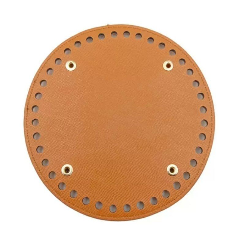 Đáy Túi Da hình Tròn Đục lỗ sẵn Sz 19cm