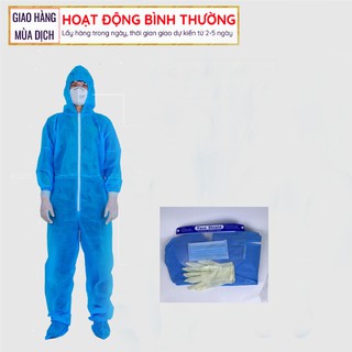 Đồ bảo hộ y tế BOPA chính hãng, quần áo phòng dịch bệnh 7 món