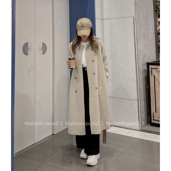 Áo dạ nỉ thiết kế dáng dài hàn quốc | BigBuy360 - bigbuy360.vn