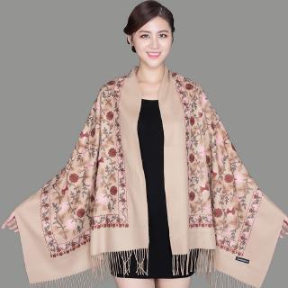 Khăn mận thêu cashmere nữ