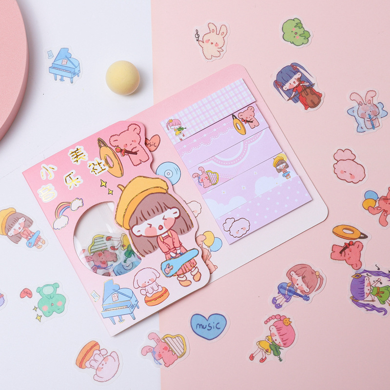 Suuuny 1 Pcs Cute Everyday Sticker Pack Diary Decoration Supplies