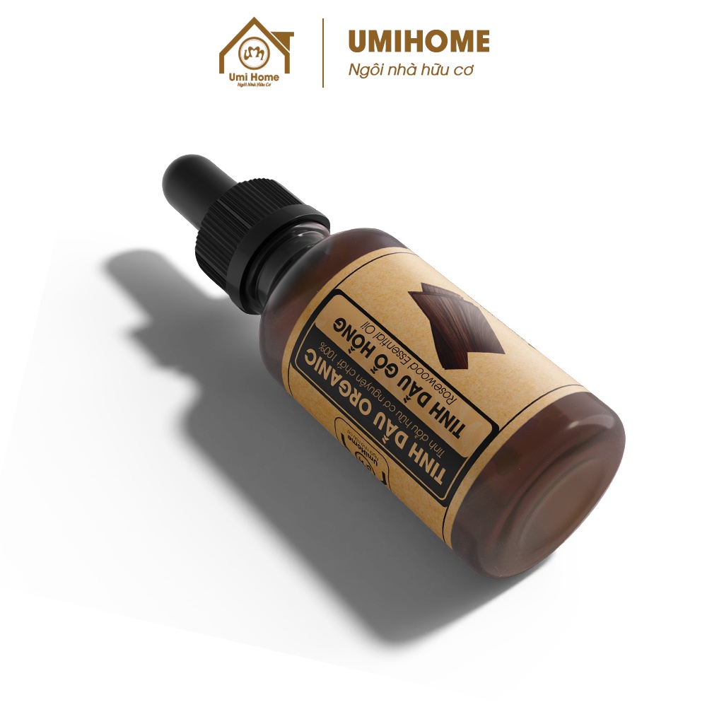 Tinh dầu thơm phòng Gỗ Hồng hữu cơ UMIHOME nguyên chất 10ml