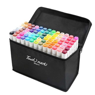 Bộ bút Marker Touch Mark 80 màu (Vỏ Trắng)