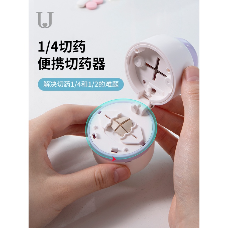 Hàng Có Sẵn [Hộp Đựng Thuốc Một Phần Chia Một Phần Y Tế Xiaomi-Quarter Nhật Bản [Hộp Cắt Một Phần Chính Xác Cầm Tay