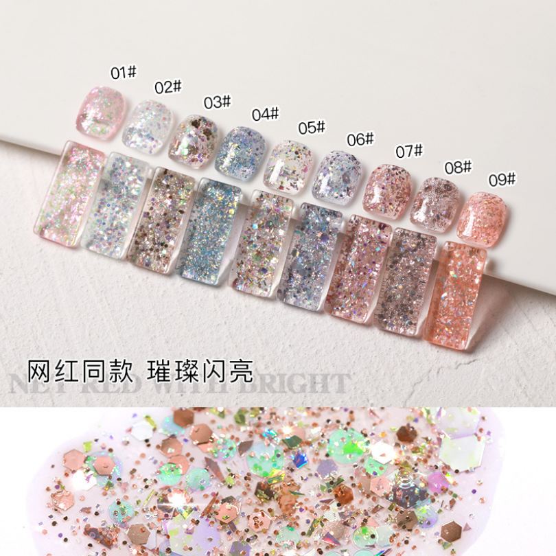 Sơn gel AS vỏ đỏ nhũ kimsa hạt to mã AXG