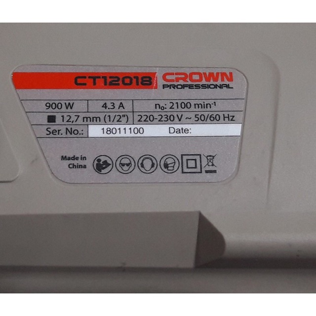 CT12018 Máy mở ốc bulong 1/2 900w Crown