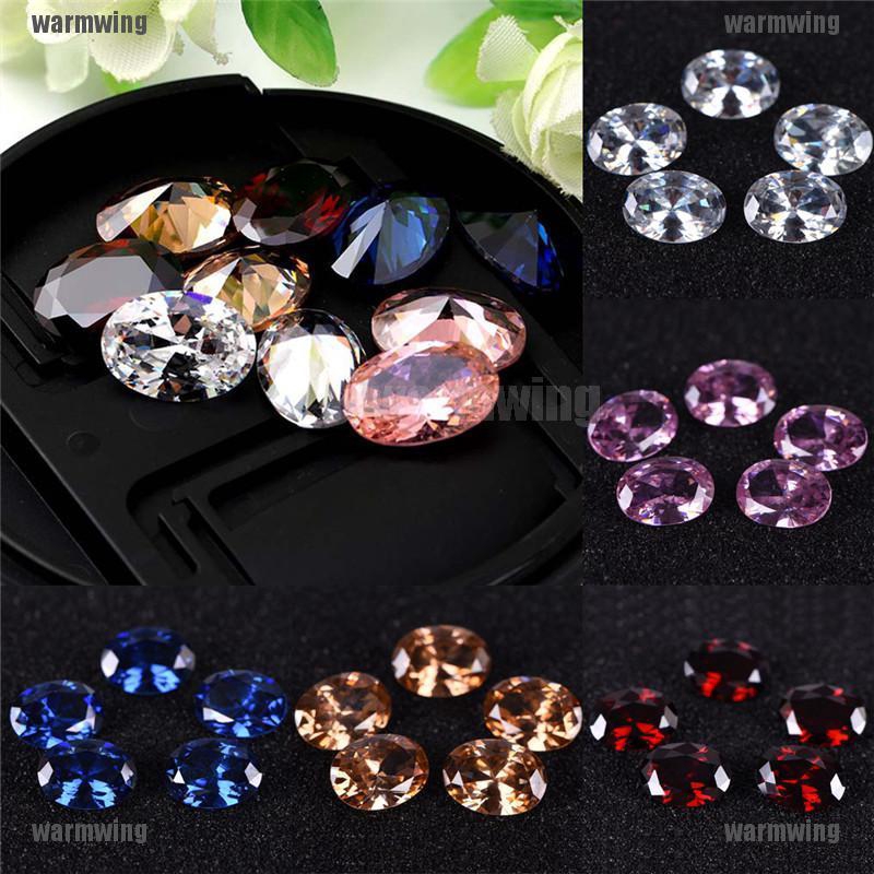 Quà Tặng Trang Sức Tinh Thể Đá Zircon Hình Oval Trong Suốt