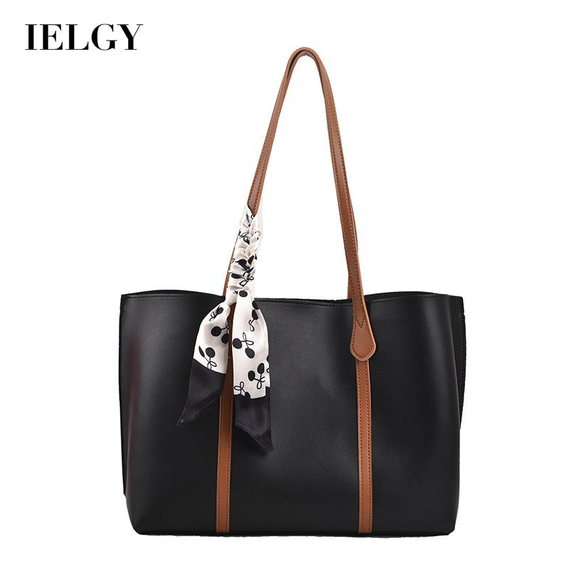 Túi đeo vai IELGY cỡ lớn màu tương phản thời trang cho nữ