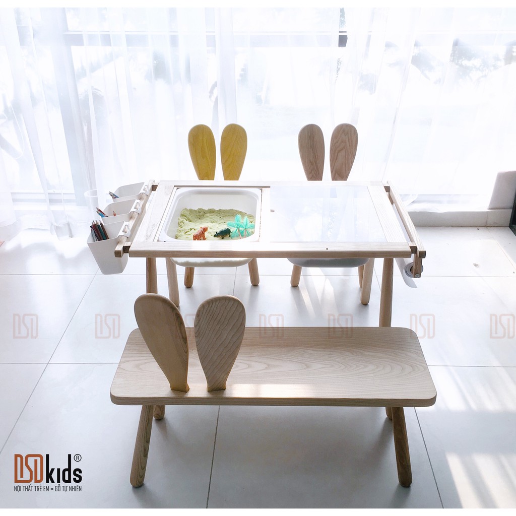 Bàn học cho bé 🛑FREESHIP🛑 Bàn học gỗ 3in1 đa năng cho bé học , chơi , sáng tạo [ Nguyên liệu 100% từ gỗ tự nhiên ] | BigBuy360 - bigbuy360.vn